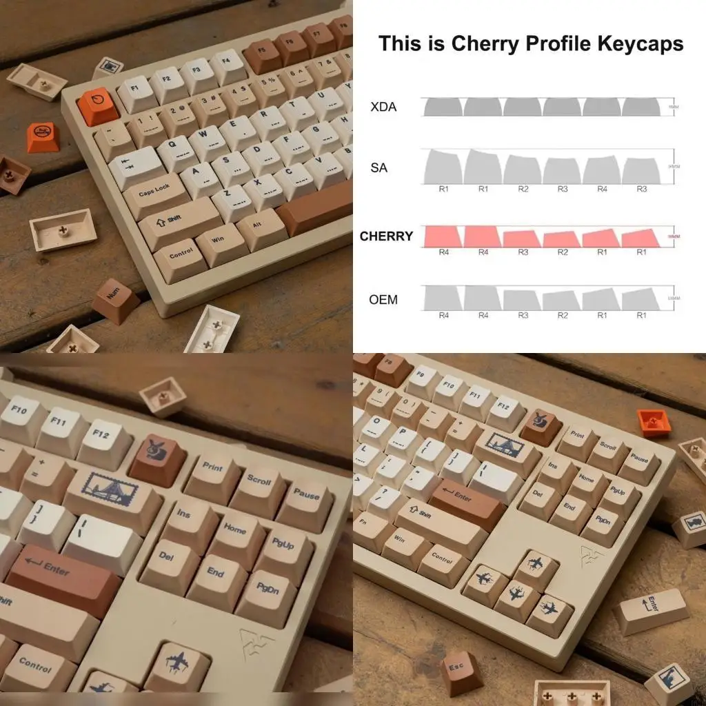 462E Retro Stamps Theme Keycap PBT Standard Dye Sublimation Process Keycap 143Keys Cherry Profile for Mechanical Keyboard
462E Retro Stamps Theme Keycap PBT Standard Dye Sublimation Process Keycap 143Keys Cherry Profile for Mechanical Keyboard