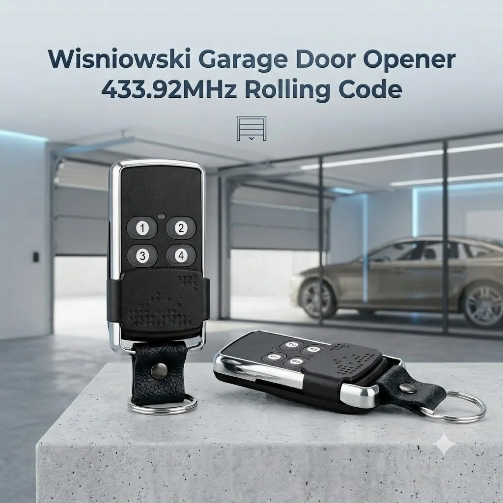 Wisniowski Garage Door Opener 433.92MHz Rolling Code Handheld Transmitter Gate Controller
Wisniowski Garage Door Opener 433.92MHz Rolling Code Handheld Transmitter Gate Controller