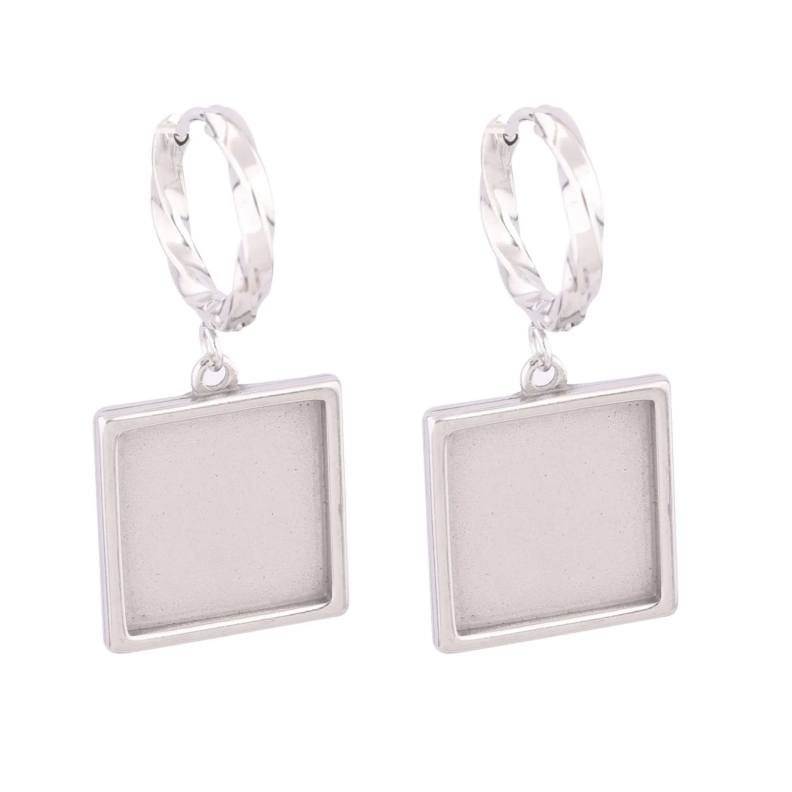6pcs Stainless Steel Leverback Earring Clasp Hooks Fit 15mm Square Cabochon Earrings Base Setting Blanks Diy Jewelry Findings
6pcs Stainless Steel Leverback Earring Clasp Hooks Fit 15mm Square Cabochon Earrings Base Setting Blanks Diy Jewelry Findings