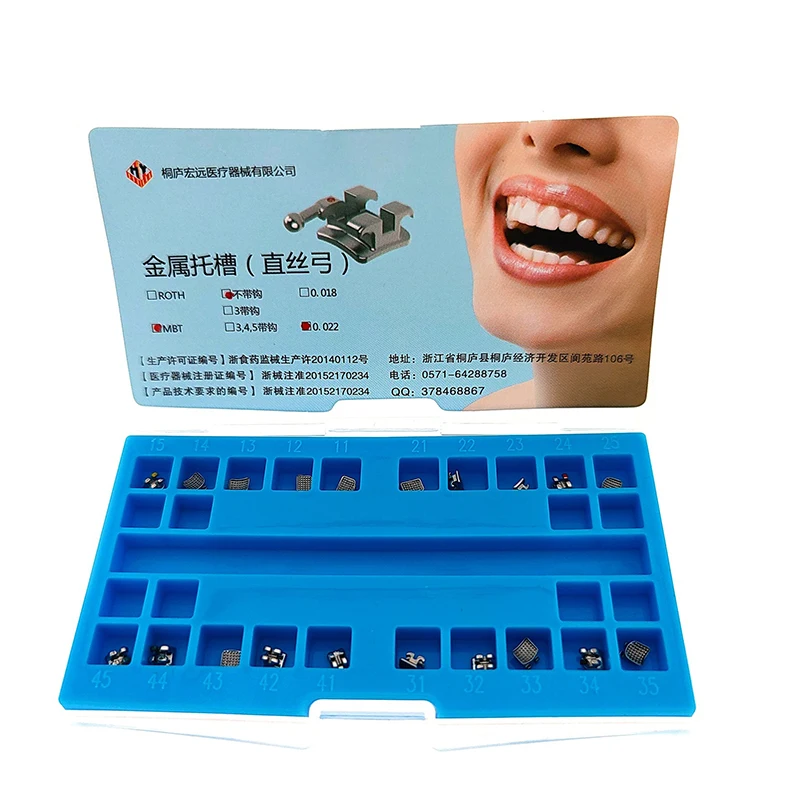 20pcs/Box Dental Metal Mini Bracket Straight Wire Bow MBT 0.022 Without Hooks Mini Braces Self- Ligating Dental Materials
20pcs/Box Dental Metal Mini Bracket Straight Wire Bow MBT 0.022 Without Hooks Mini Braces Self- Ligating Dental Materials