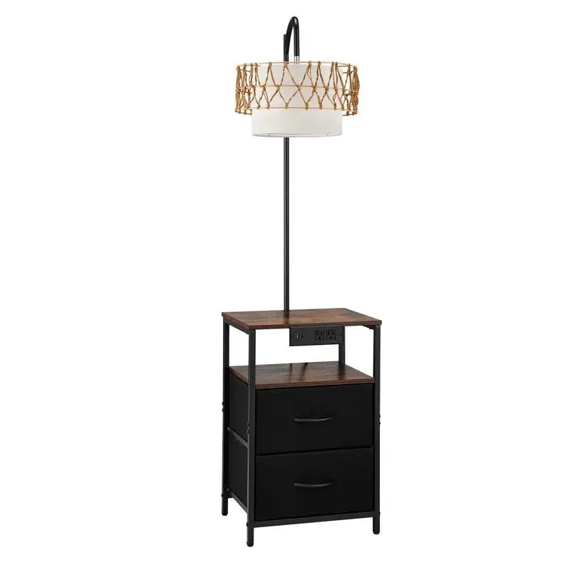 Free Shipping-Floor Lamp with Table, 2-Tier End Table with 2 Drawers and 3 Color Temperature LED Bulb, Modern Side Nightstand Bedside Desk with USB & Type C & AC Charging Port for Living Room, Bedroom, Dorm
Free Shipping-Floor Lamp with Table, 2-Tier End Table with 2 Drawers and 3 Color Temperature LED Bulb, Modern Side Nightstand Bedside Desk with USB & Type C & AC Charging Port for Living Room, Bedroom, Dorm