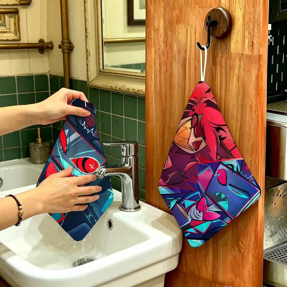 Cartoon Alastor Angel Polyester Cotton Daily Towel, Hanging Kitchen Hand Wiping Cloth, Durable for Whole House Use
Cartoon Alastor Angel Polyester Cotton Daily Towel, Hanging Kitchen Hand Wiping Cloth, Durable for Whole House Use