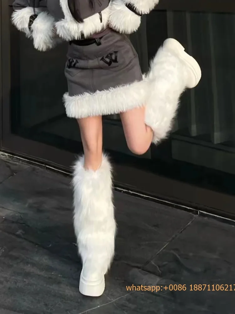 White Winter Women's Plush Boots 2024 New Thick Sole Round Toe Leg Covers Thick Heel Snow Boots Street Fashion Casual Long Boot
White Winter Women's Plush Boots 2024 New Thick Sole Round Toe Leg Covers Thick Heel Snow Boots Street Fashion Casual Long Boot