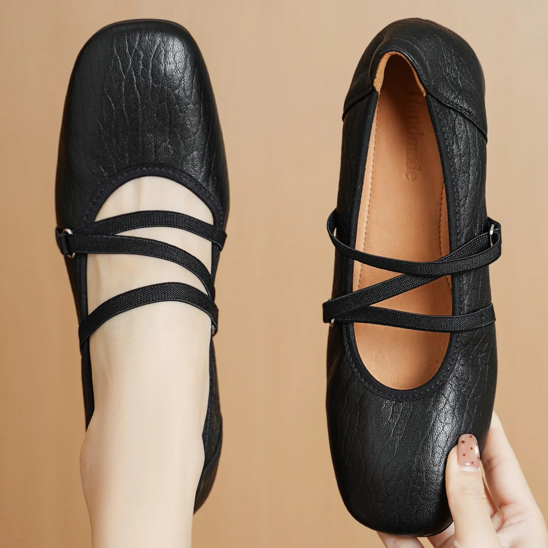 danxuefei women's sheepskin square toe elastic band cross strap slip-on ballet flats high quality soft comfortable casual shoes
danxuefei women's sheepskin square toe elastic band cross strap slip-on ballet flats high quality soft comfortable casual shoes