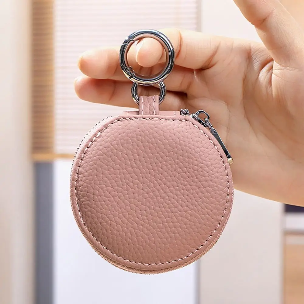 Genuine Leather Coin Purse Bag Pendant Decor Zipper Closure Round Wallet Keychain With Mirror Bluetooth Earphone Bag Coin
Genuine Leather Coin Purse Bag Pendant Decor Zipper Closure Round Wallet Keychain With Mirror Bluetooth Earphone Bag Coin