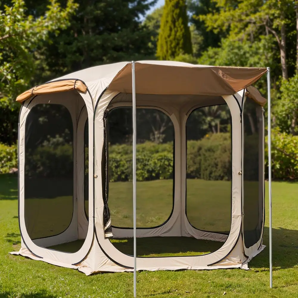 1212 FT Pop Canopy Tent with Mesh Outdoor Screen House with 6 Sunshades Instant Canopy with Portable Carry Bag Gazebo Tent f
1212 FT Pop Canopy Tent with Mesh Outdoor Screen House with 6 Sunshades Instant Canopy with Portable Carry Bag Gazebo Tent f