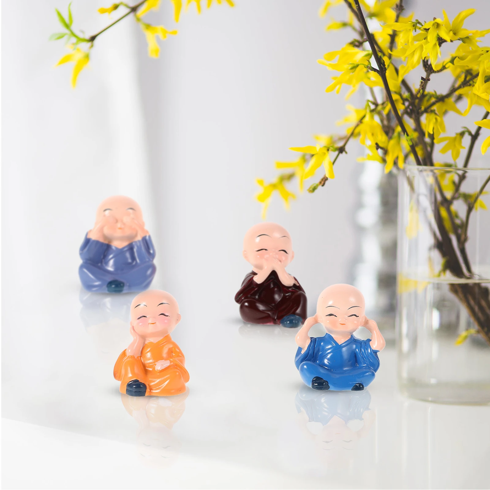 4pcs Car Ornaments Resin Miniature Monk Figures Dashboard Decor Interior Accessories Automotive Decoration Smooth Texture
4pcs Car Ornaments Resin Miniature Monk Figures Dashboard Decor Interior Accessories Automotive Decoration Smooth Texture