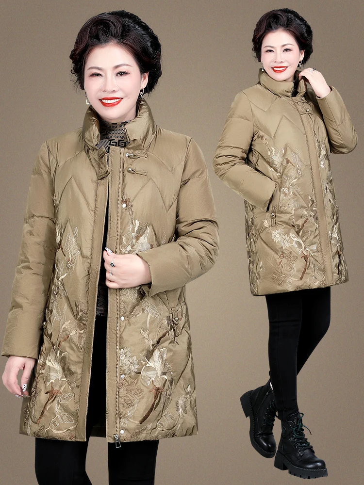 Модная зимняя куртка средней длины для женщин среднего возраста, пуховик и хлопковое пальто для женщин 50-60 лет
Модная зимняя куртка средней длины для женщин среднего возраста, пуховик и хлопковое пальто для женщин 50-60 лет