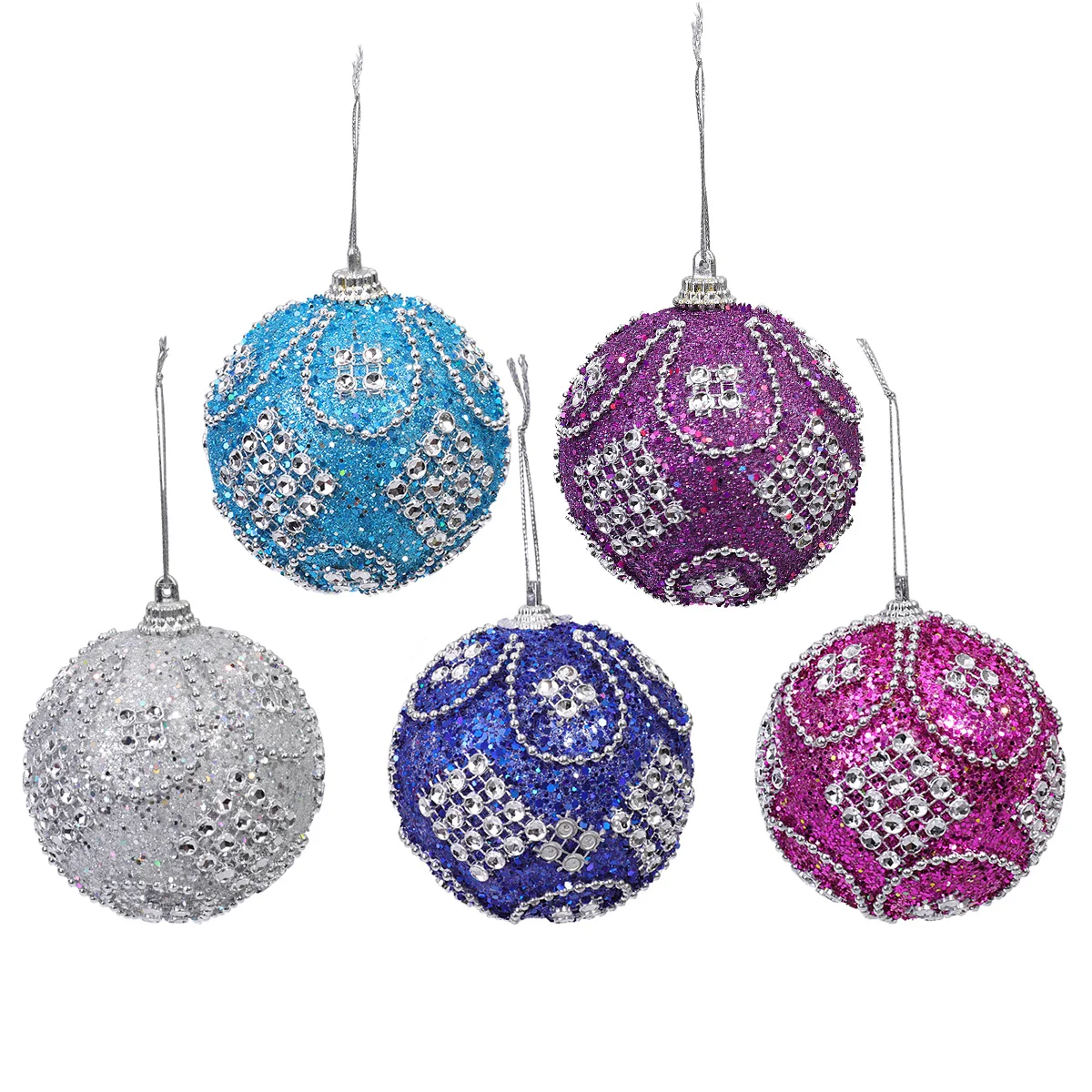 3 pcs 8cm Christmas Ball Pendant Blue Shatterproof Ornaments Mini Tree Decor Hanging Flocked Glitter Crystal Rhinestone Party
3 pcs 8cm Christmas Ball Pendant Blue Shatterproof Ornaments Mini Tree Decor Hanging Flocked Glitter Crystal Rhinestone Party