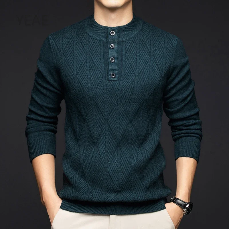 TONY Designer Luxury Sweater Autumn and Winter All-match Daily Half-high Collar Single-breasted Placket Casual Knitted Pullover
TONY Designer Luxury Sweater Autumn and Winter All-match Daily Half-high Collar Single-breasted Placket Casual Knitted Pullover