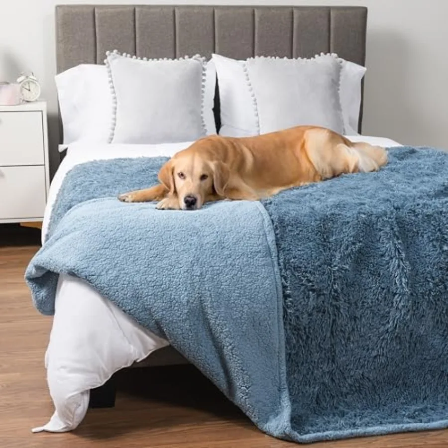Waterproof Dog Blanket for Couch, Bed and Furniture, Reversible Sherpa and Faux Fur Pet Blanket, Leakproof Pet Blanket for Larg
Waterproof Dog Blanket for Couch, Bed and Furniture, Reversible Sherpa and Faux Fur Pet Blanket, Leakproof Pet Blanket for Larg