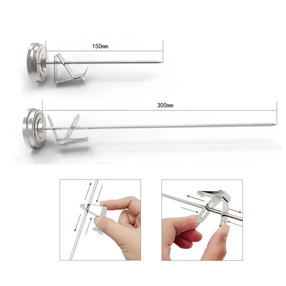 Stainless Steel Candy Thermometer for Jam Sugar Syrup Deep Frying Oil Temperature Measurement with 30Cm Probe and Multi-Hole
Stainless Steel Candy Thermometer for Jam Sugar Syrup Deep Frying Oil Temperature Measurement with 30Cm Probe and Multi-Hole