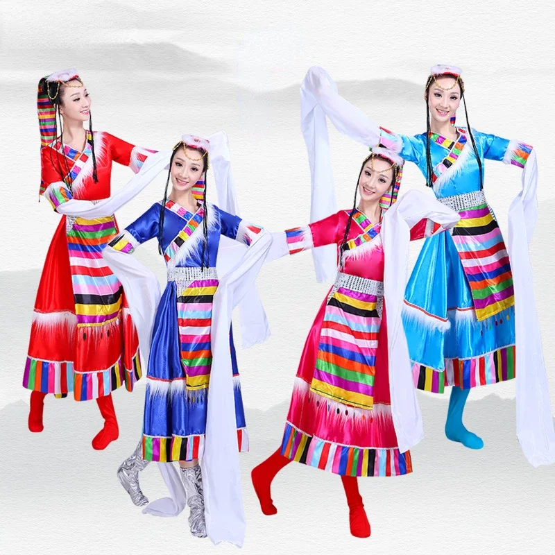 Tibetan Folk Dance Costume Ancient Water Sleeve Hanfu Clothing National Stage Wear Women Mongolian Performance Long Dress Outfit
Tibetan Folk Dance Costume Ancient Water Sleeve Hanfu Clothing National Stage Wear Women Mongolian Performance Long Dress Outfit