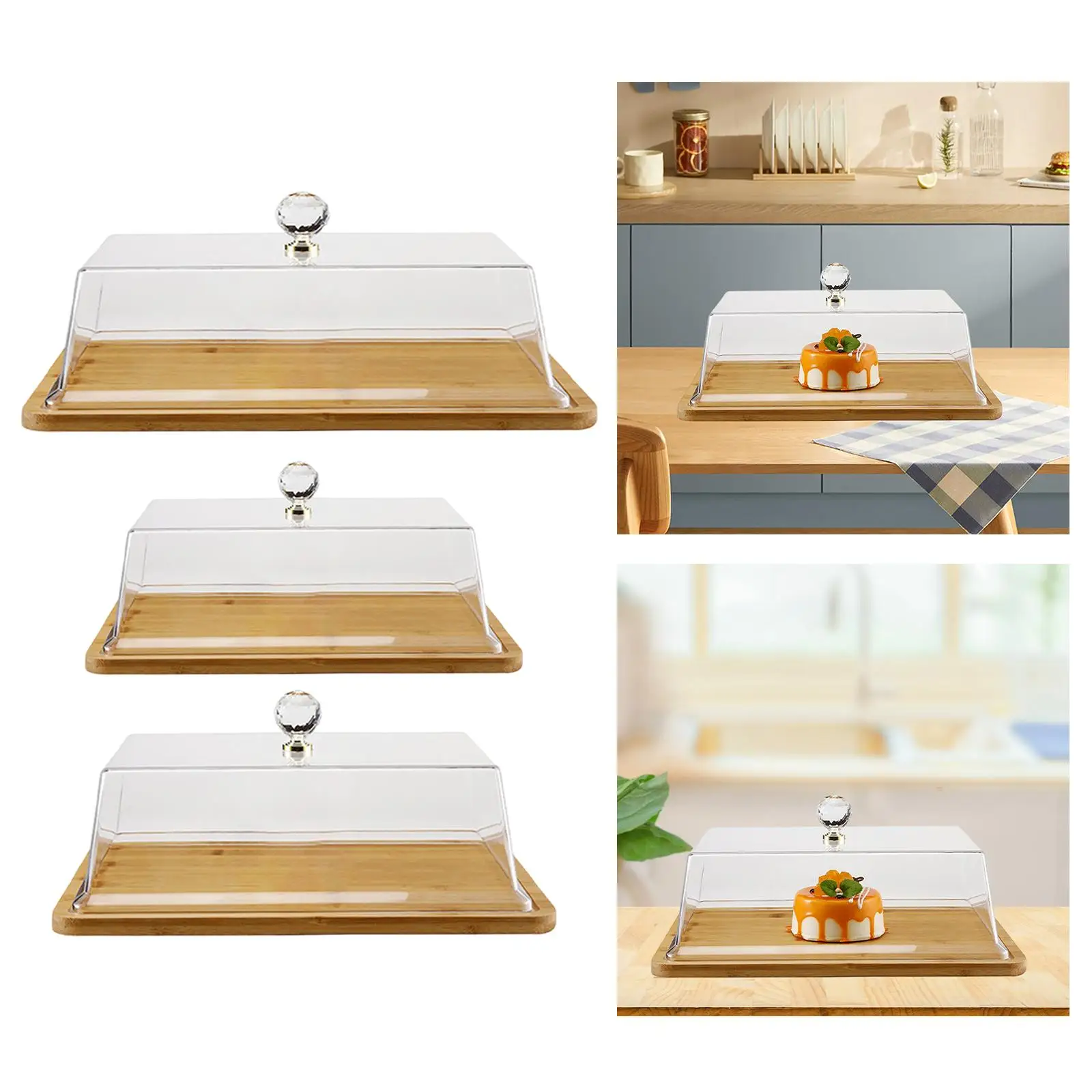 Bamboo Cake Stand with Cover Serving Tray Fruit Plate Bread Display Dessert Serving Plate for Kitchen Hotels Pastries Wedding
Bamboo Cake Stand with Cover Serving Tray Fruit Plate Bread Display Dessert Serving Plate for Kitchen Hotels Pastries Wedding