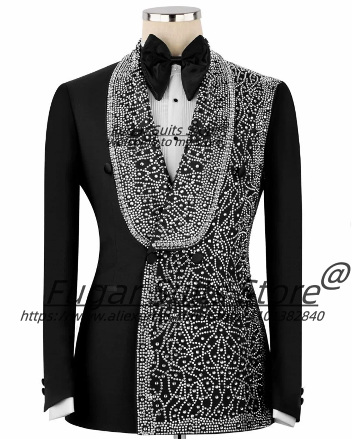 Gorgeous Bead Embroidery Groom Wedding Tuxedos Luxurious Slim Fit Shawl Lapel Men Suits Formal 2 Pieces Sets Prom Costume Homme
Gorgeous Bead Embroidery Groom Wedding Tuxedos Luxurious Slim Fit Shawl Lapel Men Suits Formal 2 Pieces Sets Prom Costume Homme