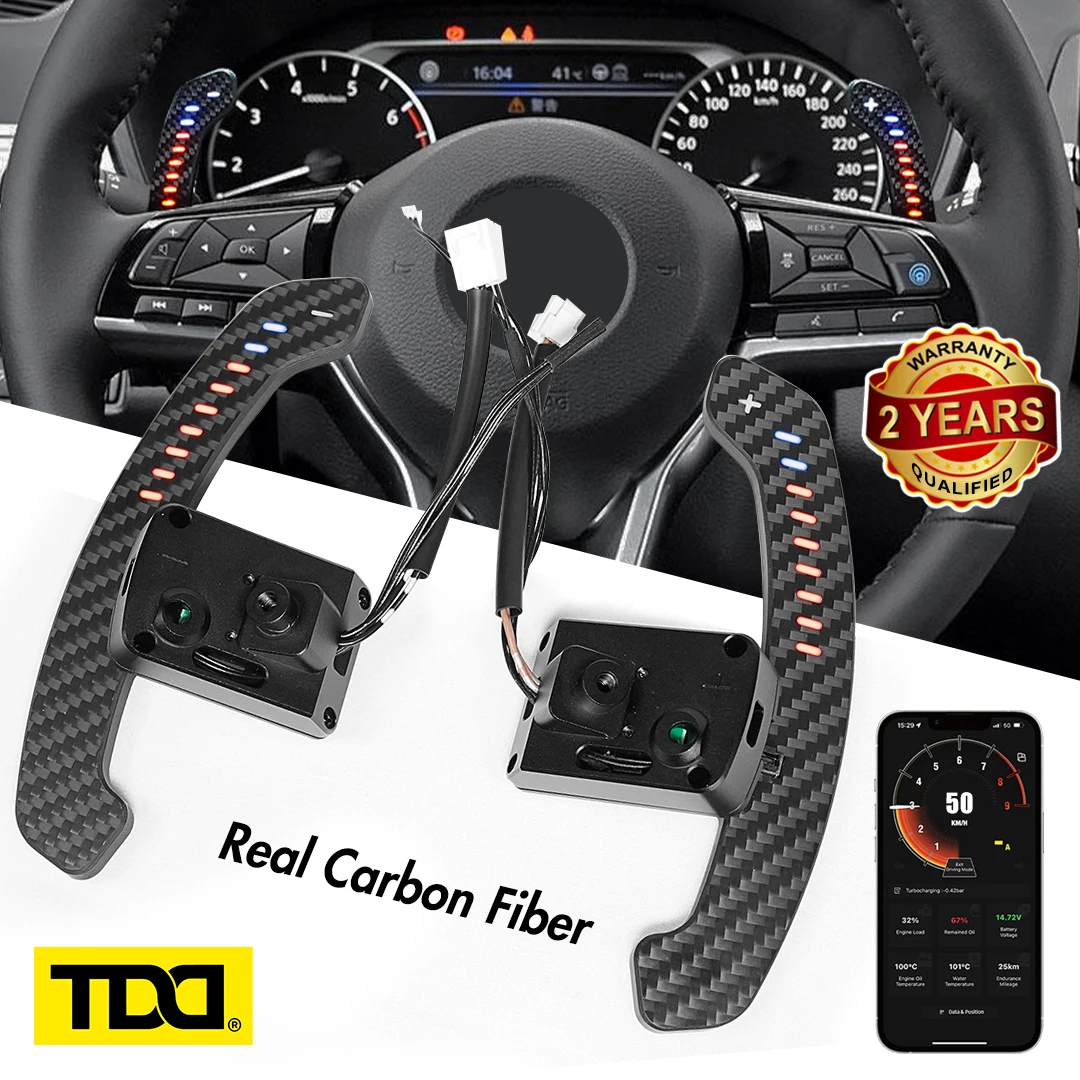 TDD Motors Real Carbon Fiber RPM LED Magnetic Paddle Shifters Fits For Nissan Micra VERSA FAIRLADY Rogue Teana X-trail Altima
TDD Motors Real Carbon Fiber RPM LED Magnetic Paddle Shifters Fits For Nissan Micra VERSA FAIRLADY Rogue Teana X-trail Altima