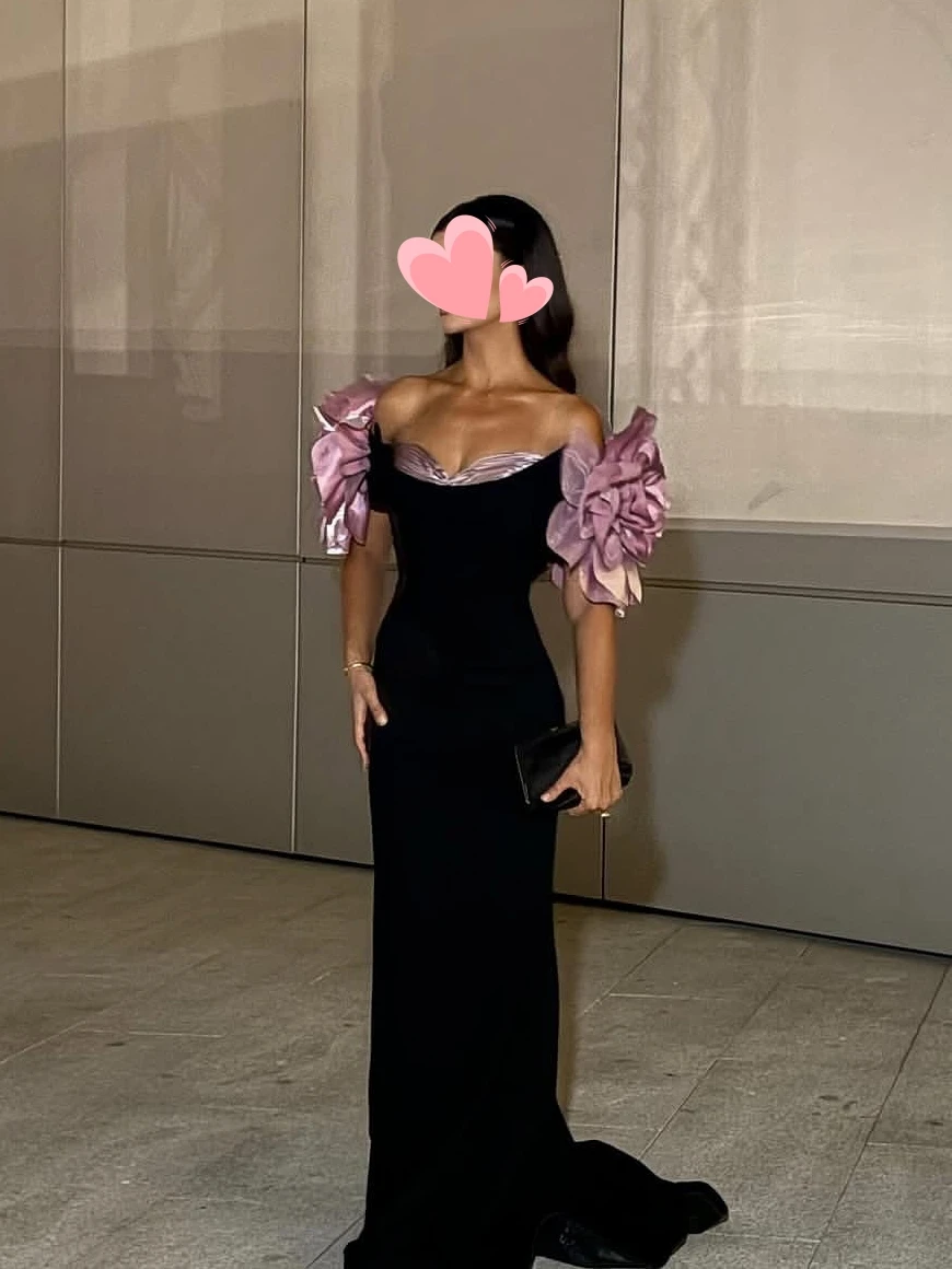Oisslec Dress Elegant Vintage Sexy Black Pink Satin Flowers Boat Neck Customize Formal Occasion Prom Dress Evening Party Gowns
Oisslec Dress Elegant Vintage Sexy Black Pink Satin Flowers Boat Neck Customize Formal Occasion Prom Dress Evening Party Gowns