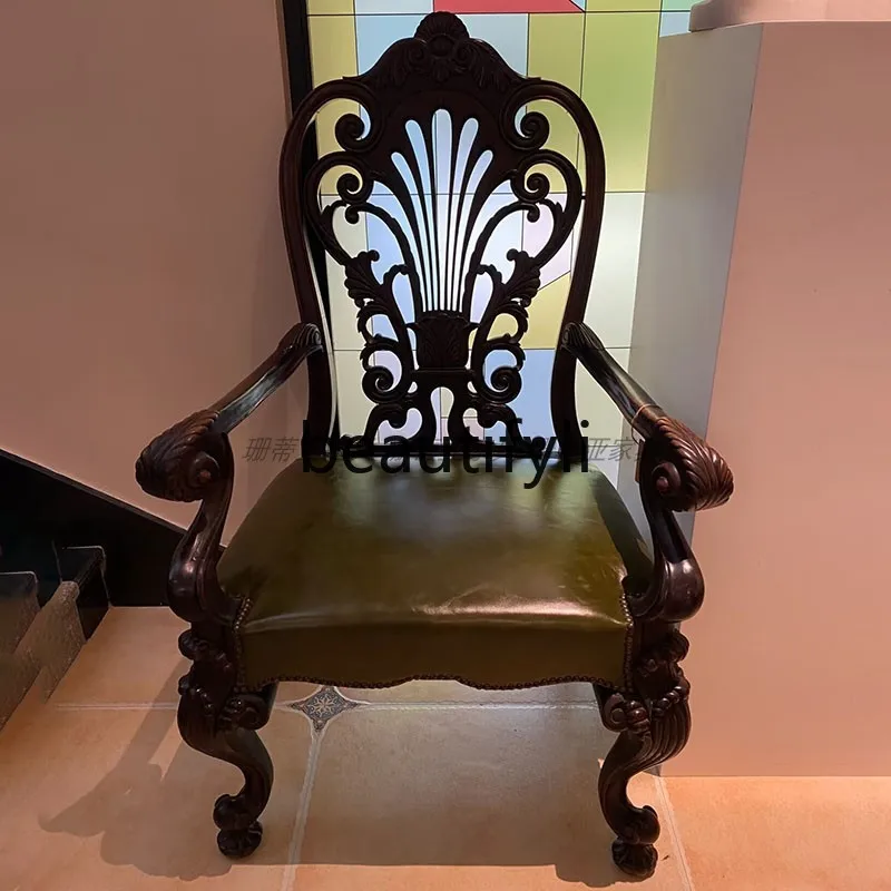 French Retro Style Solid Wood Living Room Leisure Dining Table and Chairs
French Retro Style Solid Wood Living Room Leisure Dining Table and Chairs