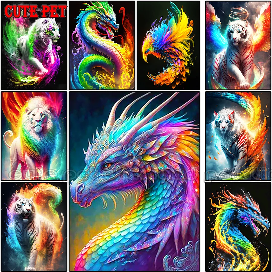 colorful animals DIY Diamond Painting dragon tiger lion Kits Full Round Drill Embroidery Crafts Mosaic Painting Wall Home Decor
colorful animals DIY Diamond Painting dragon tiger lion Kits Full Round Drill Embroidery Crafts Mosaic Painting Wall Home Decor