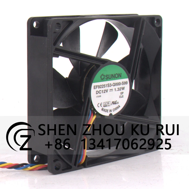 EF92251S3-Q000-S99 Вентилятор охлаждения корпуса для SUNON DC12v 1,32 Вт 92X92X25 мм 9 см 9025 Вентилятор с контролем температуры ШИМ
EF92251S3-Q000-S99 Вентилятор охлаждения корпуса для SUNON DC12v 1,32 Вт 92X92X25 мм 9 см 9025 Вентилятор с контролем температуры ШИМ