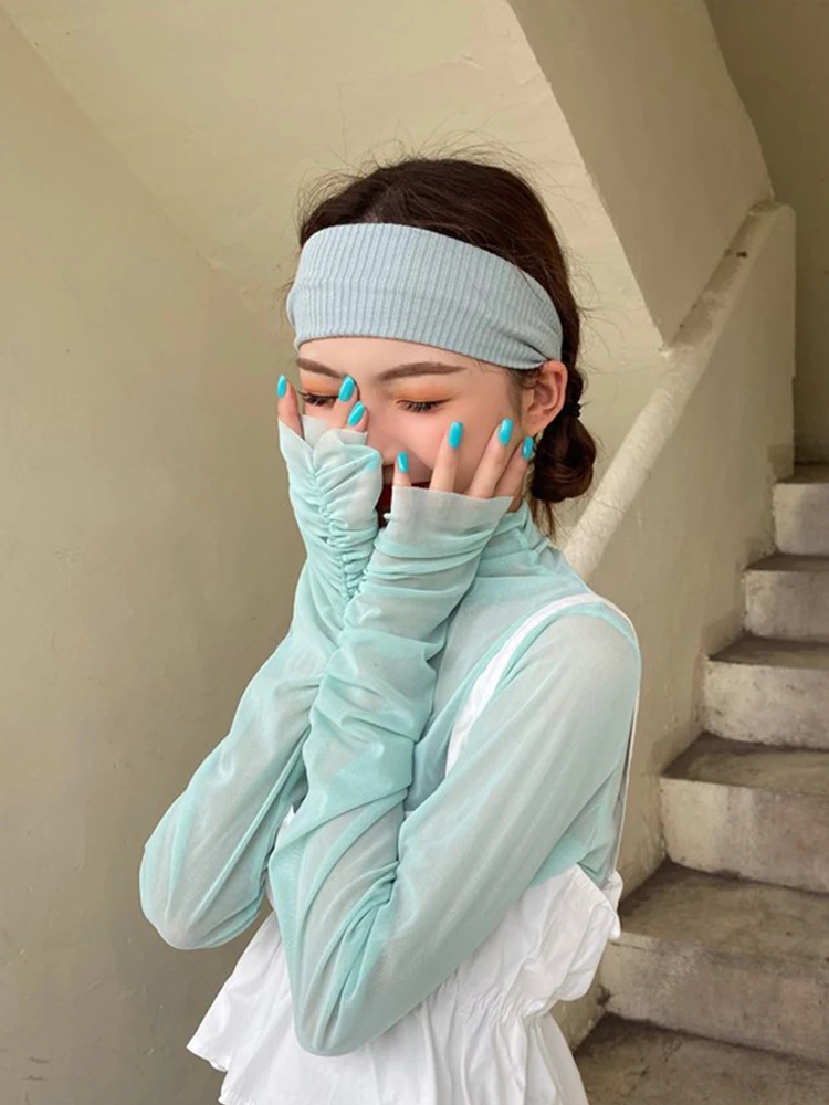 Ice Silk Mesh Long Sleeve T-Shirt Women's Summer Layering Thin Shirt Cover Candy Color Sun Protection Base Shirt Top
Ice Silk Mesh Long Sleeve T-Shirt Women's Summer Layering Thin Shirt Cover Candy Color Sun Protection Base Shirt Top
