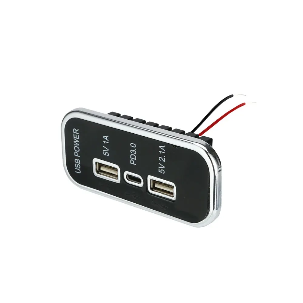 12V 24V Power Adapter Outlet 3 Ports 18W PD Type-C 2.1A 1A USB Car Charger Socket for Motorcycle Auto Truck ATV Boat RV Bus
12V 24V Power Adapter Outlet 3 Ports 18W PD Type-C 2.1A 1A USB Car Charger Socket for Motorcycle Auto Truck ATV Boat RV Bus