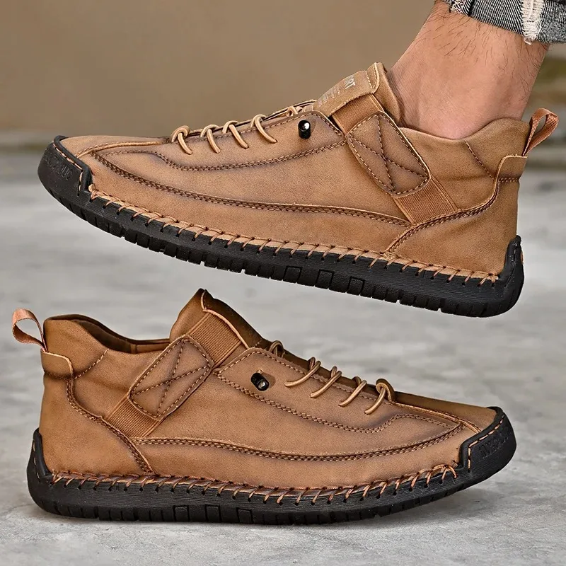 Handmade Leather Men Shoes Casual Slip On Loafers Breathable Leather Shoes Men Flats Fashion Moccasins Tooling Shoes Plus Size
Handmade Leather Men Shoes Casual Slip On Loafers Breathable Leather Shoes Men Flats Fashion Moccasins Tooling Shoes Plus Size