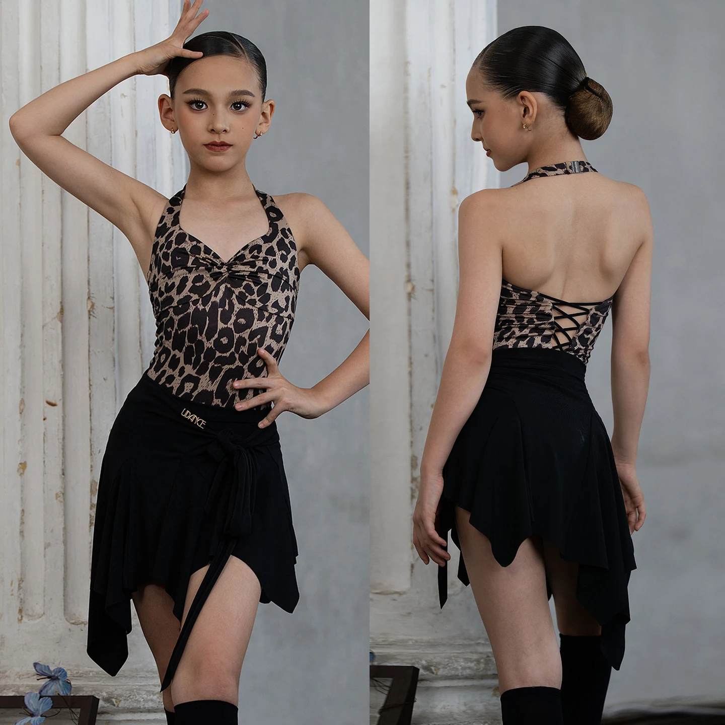 Summer Latin Dance Clothes Girls Leopard Bodysuit Irregular Skirt Kids Chacha Rumba Latin Performance Dress Practice Wear L19541
Summer Latin Dance Clothes Girls Leopard Bodysuit Irregular Skirt Kids Chacha Rumba Latin Performance Dress Practice Wear L19541