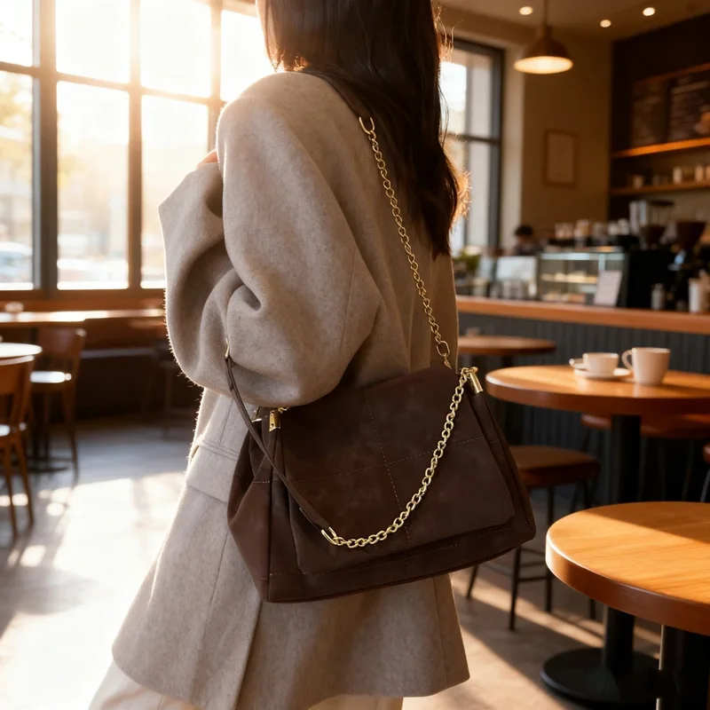 Fashionable Crossbody Shoulder Bag Women's Versatile Chain Tote Bag Hip Hop Style Soft PU Leather Square Shape Bag
Fashionable Crossbody Shoulder Bag Women's Versatile Chain Tote Bag Hip Hop Style Soft PU Leather Square Shape Bag