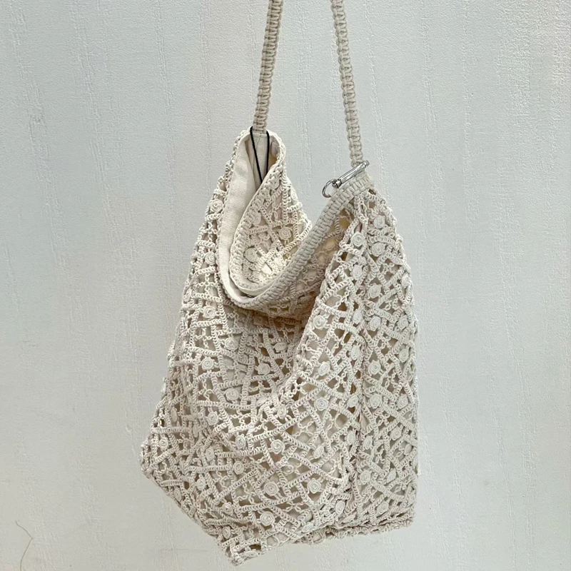 Casual Knitting Bucket Beach Bags For Women Luxury Designer Handbags Purses 2026 New In Polyester Hollow Underarm Cloth Shoulder
Casual Knitting Bucket Beach Bags For Women Luxury Designer Handbags Purses 2026 New In Polyester Hollow Underarm Cloth Shoulder