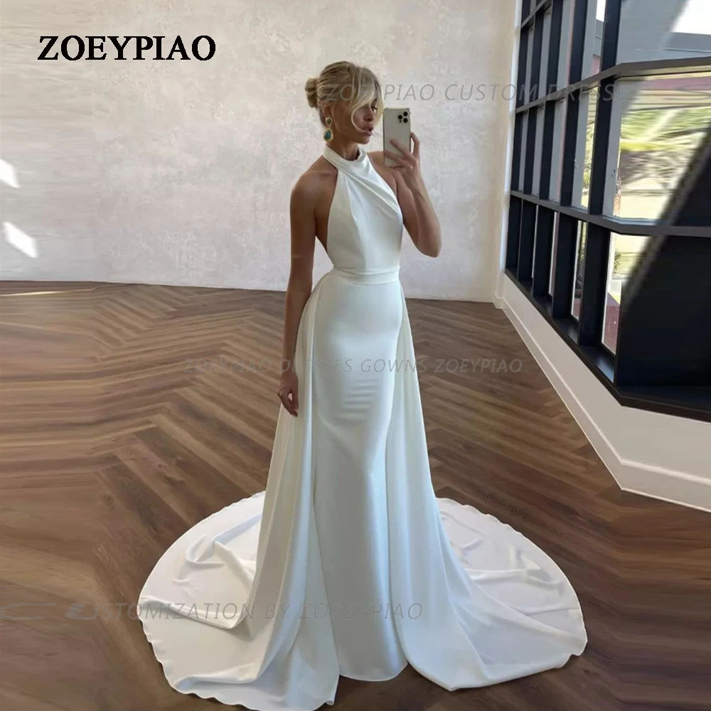 Modern Long A Line Wedding Dress for Women O Neck Sleeveless Princess Bride Bridal Gowns Vestido de Novia Custom Made
Modern Long A Line Wedding Dress for Women O Neck Sleeveless Princess Bride Bridal Gowns Vestido de Novia Custom Made
