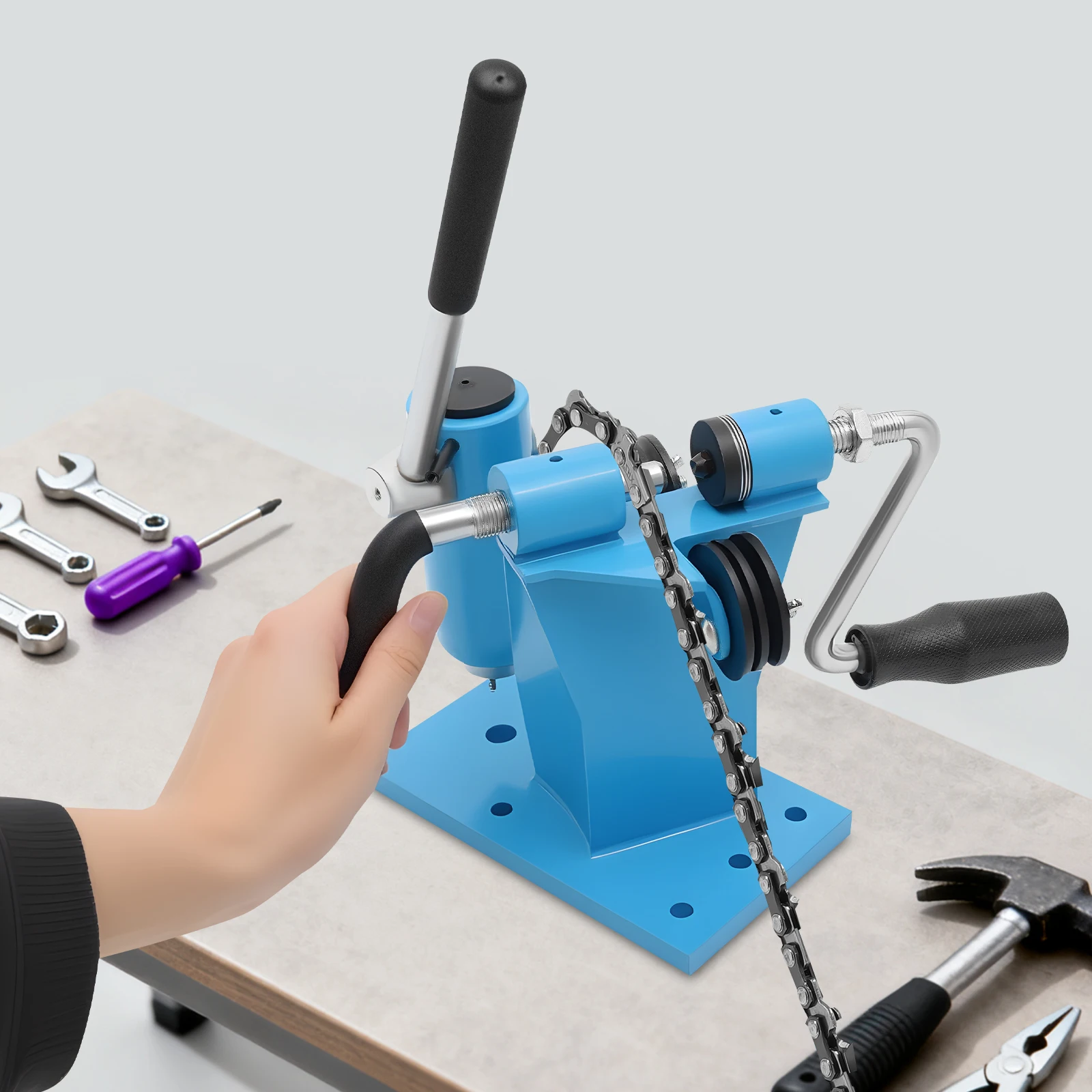Broken Chain Anchor Chain Machine 2-in-One Chain Breaker & Riveting Tool Chainsaw Chain Disassembly Tool Rivet Connector