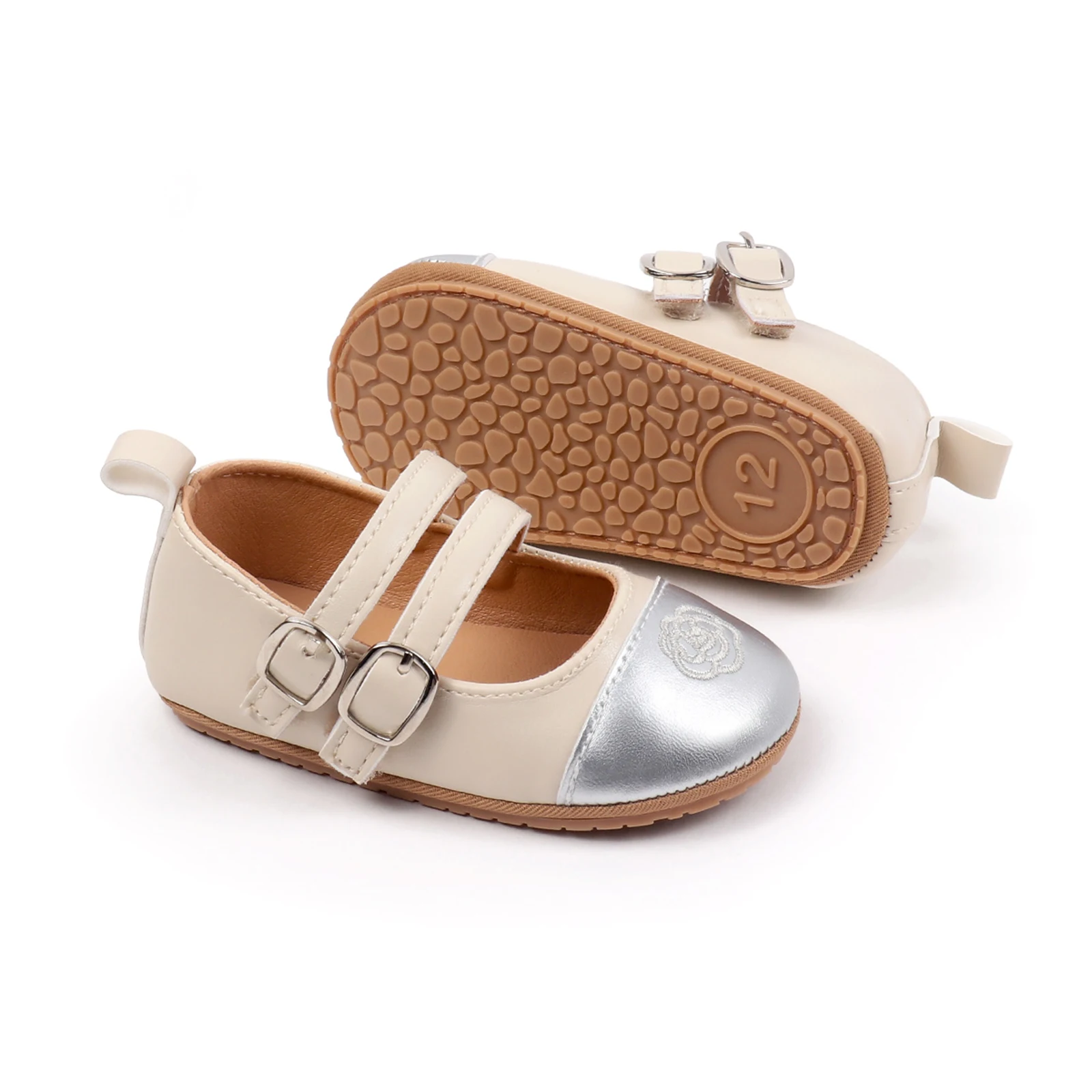 Baby Girls Princess Shoes, Soft PU Leather Contrast Color Embroidery Flower Non-slip Bottom First Walker Shoes Toddler Shoes
Baby Girls Princess Shoes, Soft PU Leather Contrast Color Embroidery Flower Non-slip Bottom First Walker Shoes Toddler Shoes