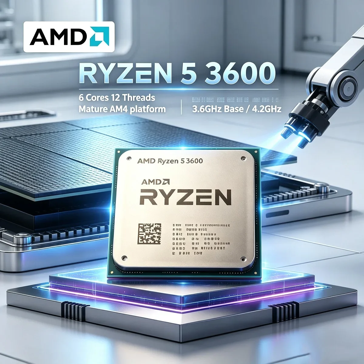 AMD Ryzen 5 3600 R5 3600 Unlocked CPU 6-Core 12-Thread 3.6GHz 4.2GHz Boost AM4 Socket Desktop Gaming Processor 7NM
AMD Ryzen 5 3600 R5 3600 Unlocked CPU 6-Core 12-Thread 3.6GHz 4.2GHz Boost AM4 Socket Desktop Gaming Processor 7NM