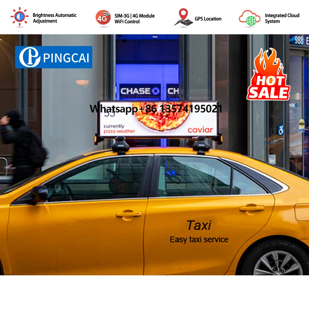 Flexible Led Panel Car 3G 4G Wifi Taxi Roof Led Display/Led Screen Car Advertising/Digital Taxi Top Advertising Sign Car Led Rgb
Flexible Led Panel Car 3G 4G Wifi Taxi Roof Led Display/Led Screen Car Advertising/Digital Taxi Top Advertising Sign Car Led Rgb