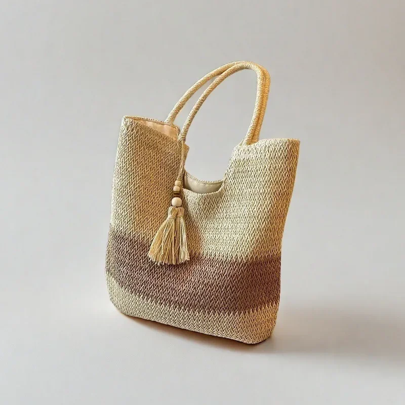 Women's Large Capacity Grass Woven Handbags Ladies Retro Woven Shoulder Bag Summer Female Casual Tassel Beach Tote Underarm Bags
Women's Large Capacity Grass Woven Handbags Ladies Retro Woven Shoulder Bag Summer Female Casual Tassel Beach Tote Underarm Bags
