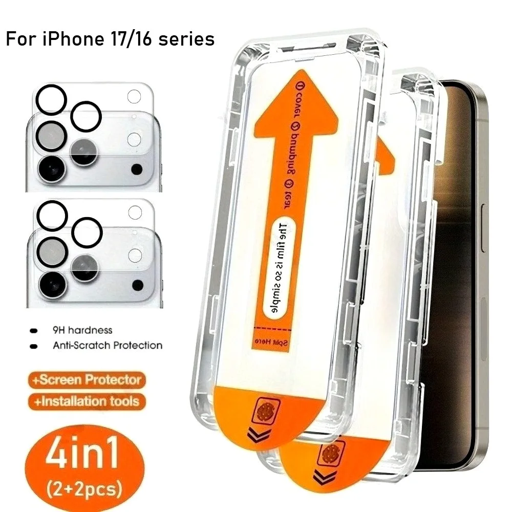 4-in-1 Full Cover Tempered Glass for iPhone 17 16 15 14 Pro Max 16 15 Plus Camera Lens Glass for iPhone 13 12 11 Pro 16e 17 Air
4-in-1 Full Cover Tempered Glass for iPhone 17 16 15 14 Pro Max 16 15 Plus Camera Lens Glass for iPhone 13 12 11 Pro 16e 17 Air