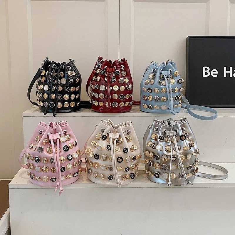 Small Rivet Crossbody Bag For Women Shoulder Bag Brand Designer Women Bags Luxury PU Leather Bag Bucket Bag Handbag
Small Rivet Crossbody Bag For Women Shoulder Bag Brand Designer Women Bags Luxury PU Leather Bag Bucket Bag Handbag