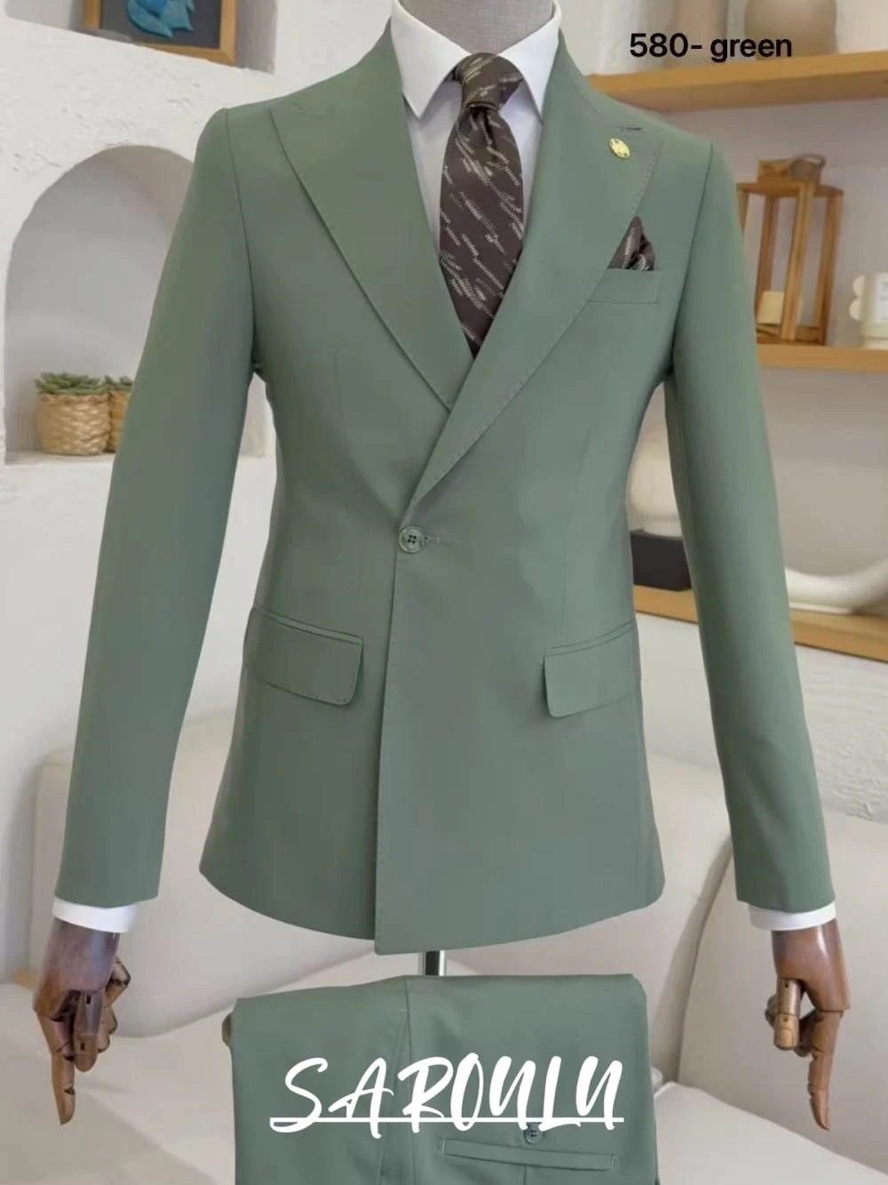 Fashion Men's 2 Piece Suit Set Slim Fit Single Button Sage Green Blazer Pants For Party Wedding Business Elegant Groom Tuxedo
Fashion Men's 2 Piece Suit Set Slim Fit Single Button Sage Green Blazer Pants For Party Wedding Business Elegant Groom Tuxedo