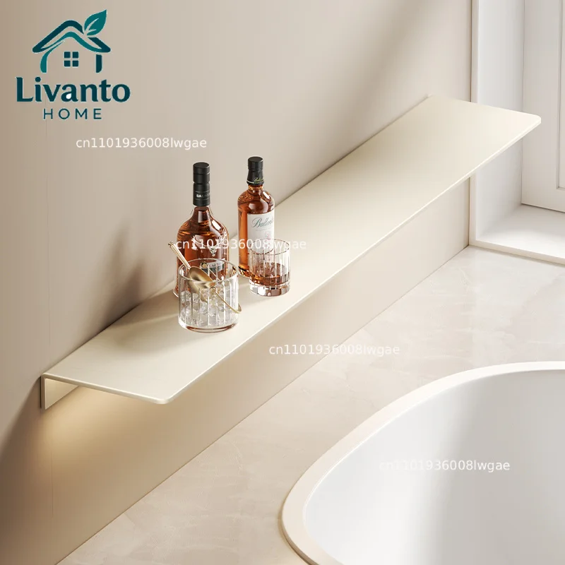 Cream white 304 stainless steel bathroom shelf wall storage rack
Cream white 304 stainless steel bathroom shelf wall storage rack
