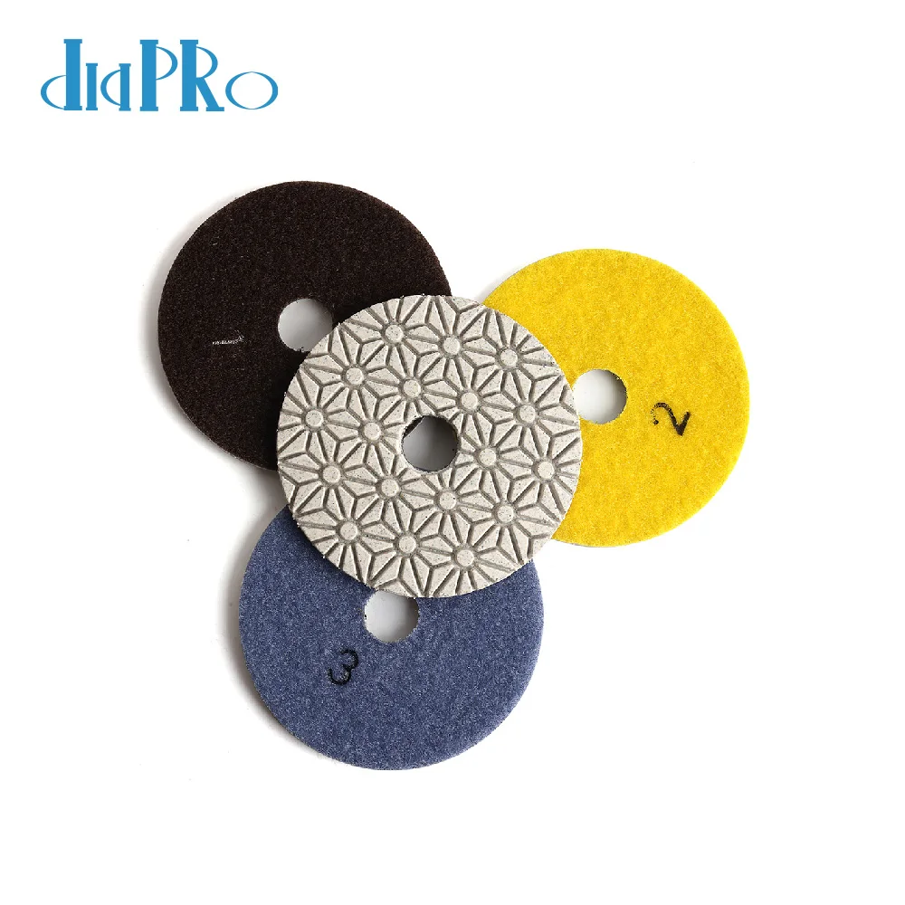 4"/100mm Granite Polishing Pads 3 Step Diamond Polishing Disc Dry For Granite Marble Quartz
4"/100mm Granite Polishing Pads 3 Step Diamond Polishing Disc Dry For Granite Marble Quartz