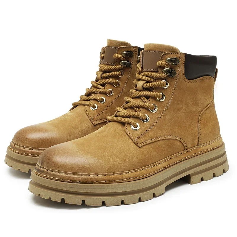 Outdoor Leather Mens Slip on Boots Platform Shoes Luxury Brand Men Winter Plush Snow Boots Fashion All-match Men Motocross Boots
Outdoor Leather Mens Slip on Boots Platform Shoes Luxury Brand Men Winter Plush Snow Boots Fashion All-match Men Motocross Boots