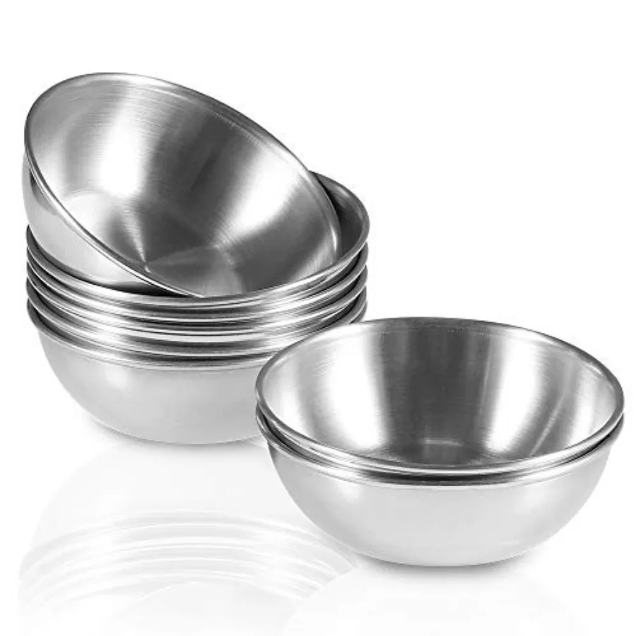 8 Pack 3.2inch Stainless Steel Sauce Dishes Mini Individual Saucers Bowl Round Seasoning Dishes Sushi Dipping Bowl Appetizer Pl
8 Pack 3.2inch Stainless Steel Sauce Dishes Mini Individual Saucers Bowl Round Seasoning Dishes Sushi Dipping Bowl Appetizer Pl