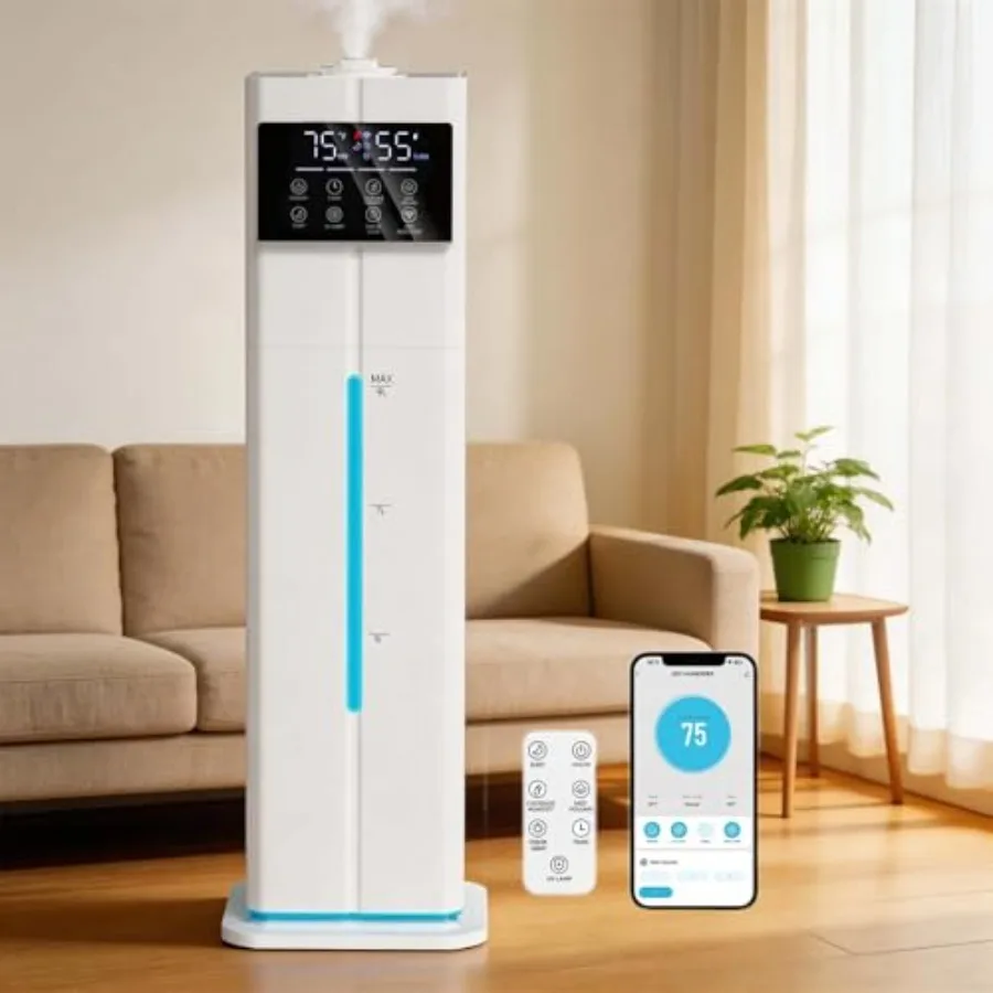 Smart cool mist humidifier for bedroom and office white ABS plastic white color top-fill design with app remote control 60H run
Smart cool mist humidifier for bedroom and office white ABS plastic white color top-fill design with app remote control 60H run