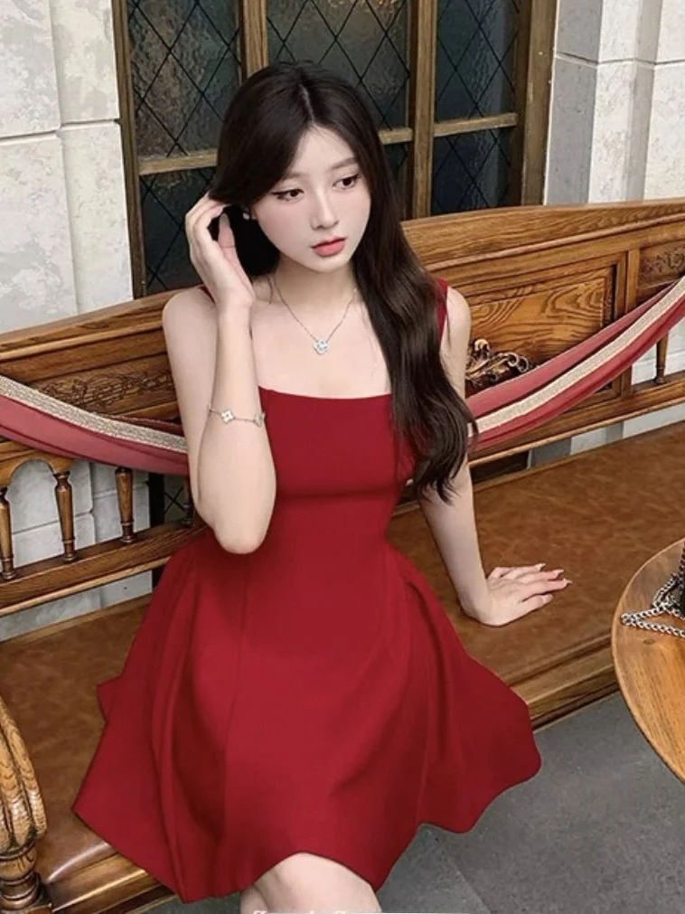 Red Slimming Waist A-Line Dress French Style Sleeveless Polyester Fabric City Commute Suitable Summer New Arrival
Red Slimming Waist A-Line Dress French Style Sleeveless Polyester Fabric City Commute Suitable Summer New Arrival