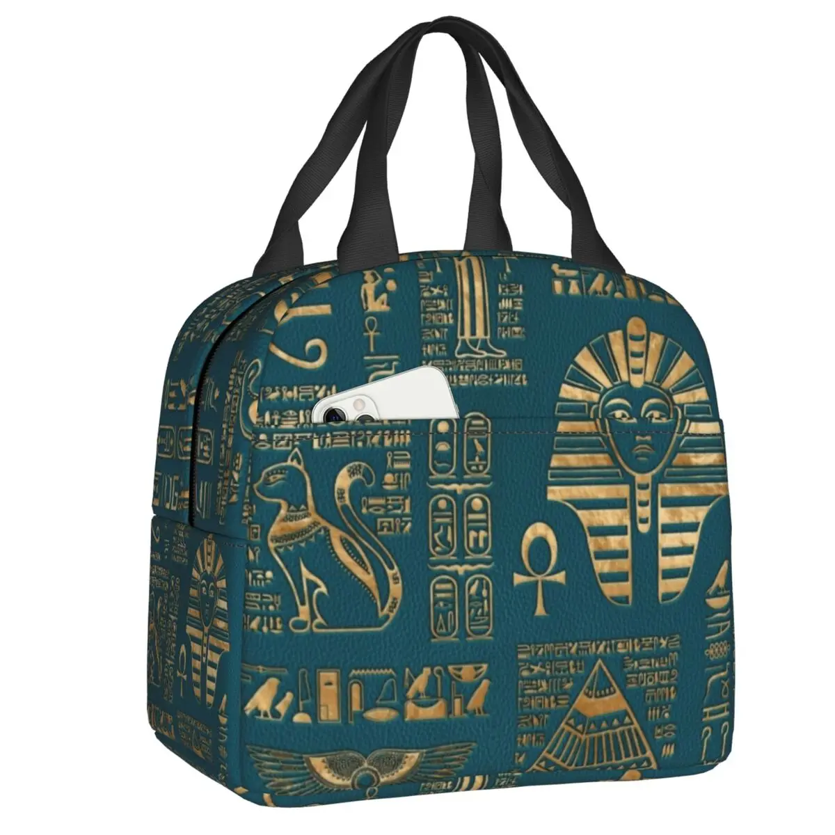 Custom Egyptian Hieroglyphs And Deities Portable Lunch Boxes Women Multifunction Thermal Cooler Food Insulated Lunch Bag
Custom Egyptian Hieroglyphs And Deities Portable Lunch Boxes Women Multifunction Thermal Cooler Food Insulated Lunch Bag