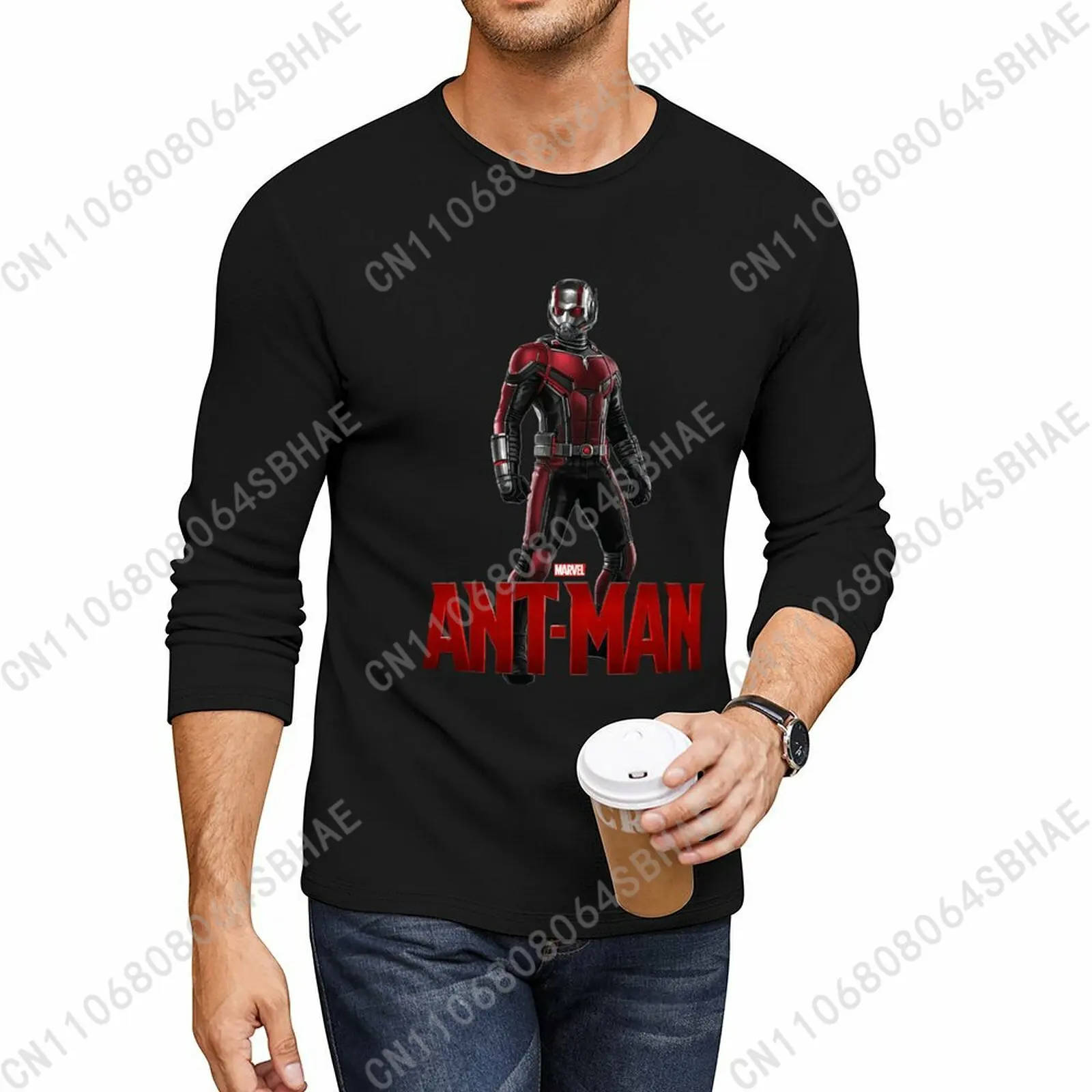 Marvel Ant Man Custom Long Sleeve Tee Men Crewneck Casual T-Shirt Spring Fall Lightweight Cotton Top Daily Cosplay
Marvel Ant Man Custom Long Sleeve Tee Men Crewneck Casual T-Shirt Spring Fall Lightweight Cotton Top Daily Cosplay