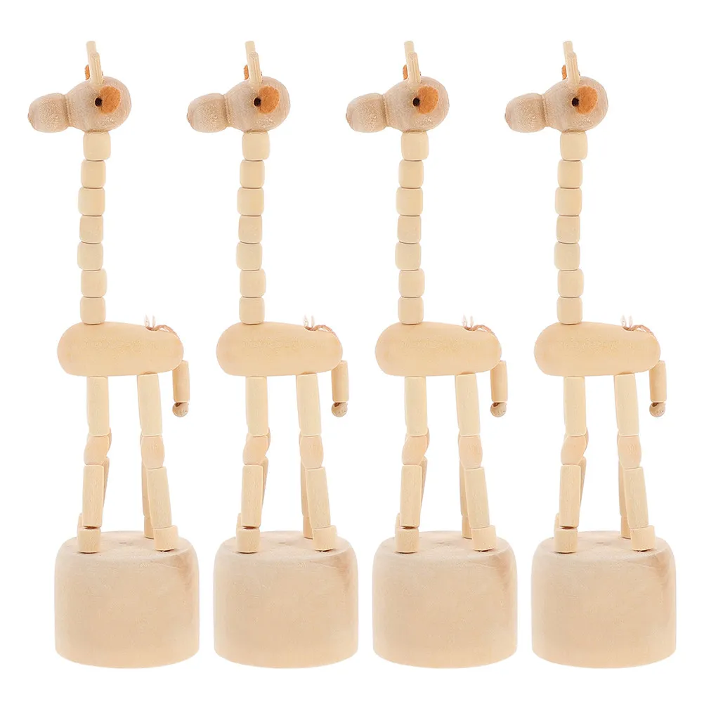 4Pcs Wood Giraffe Puppets Handcrafted Natural Wood Animals Finger Push Puppets Desktop Decorations Educational Creative Gifts
4Pcs Wood Giraffe Puppets Handcrafted Natural Wood Animals Finger Push Puppets Desktop Decorations Educational Creative Gifts
