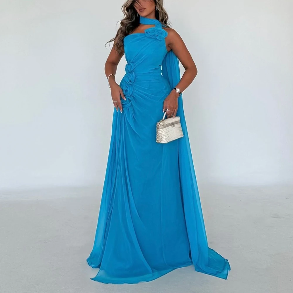 Customized High Quality Straight Ankle Length Halter Chiffon Sleeveless Pleats Evening Dress Elegant vestidos para mujer
Customized High Quality Straight Ankle Length Halter Chiffon Sleeveless Pleats Evening Dress Elegant vestidos para mujer