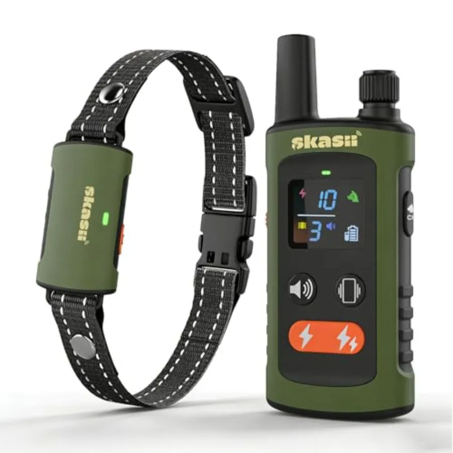 Dog Shock Collar with Remote Control - 4500FT, IPX8 Waterproof, Green, Rechargeable e-Collar for Small Medium Large Dogs 5-150
Dog Shock Collar with Remote Control - 4500FT, IPX8 Waterproof, Green, Rechargeable e-Collar for Small Medium Large Dogs 5-150
